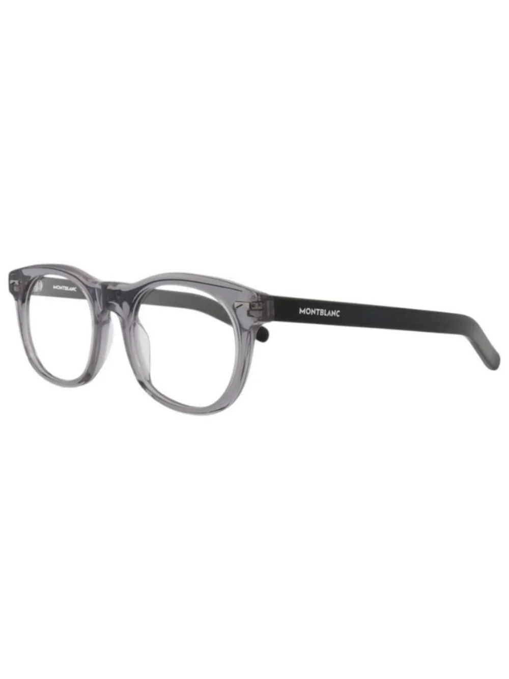 New Montblanc Mens Round/Oval Grey Black Transparent Fashion Designer Eyeglasses